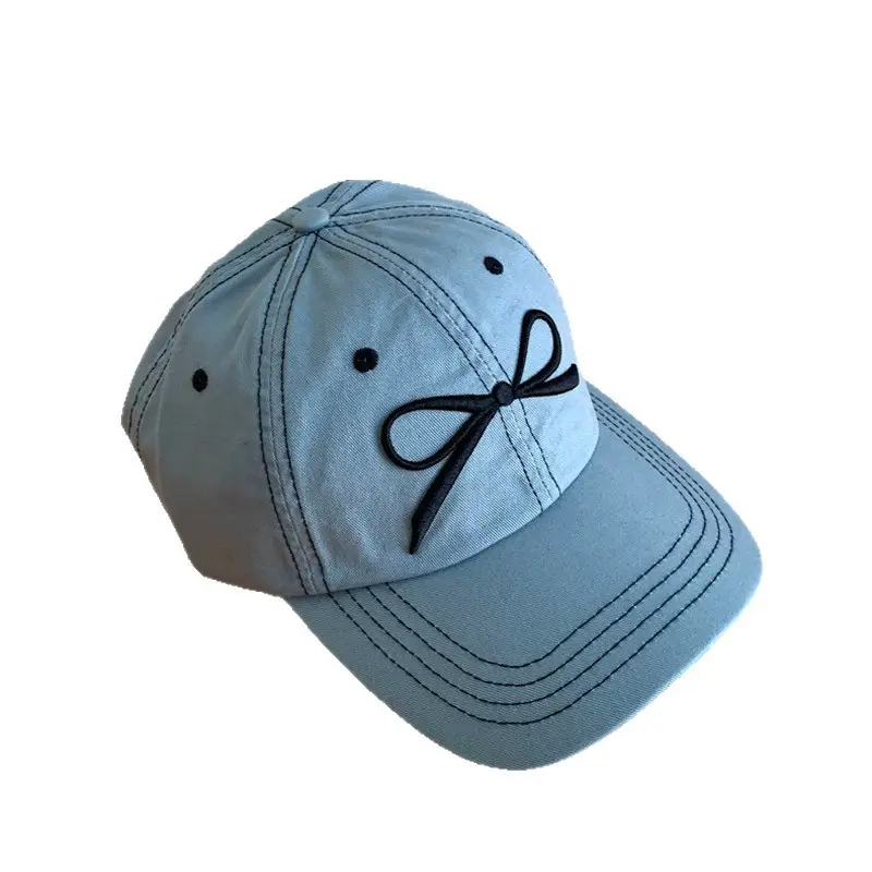 Sweet Bow Embroidered Duck Cap for Women 2025 - Image 9