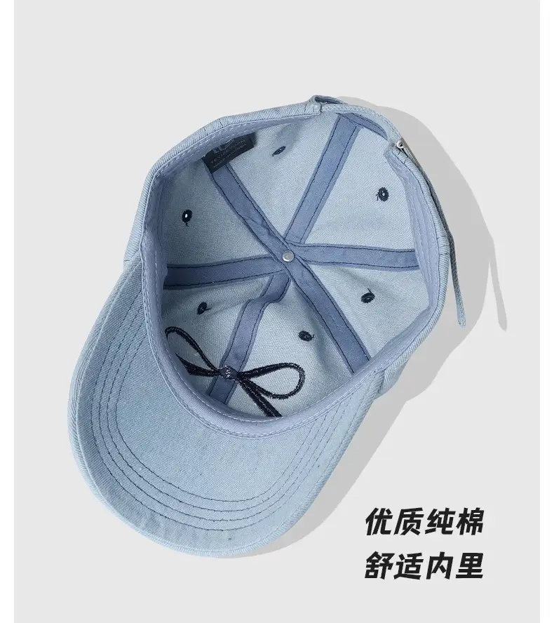 Sweet Bow Embroidered Duck Cap for Women 2025 — feature 12