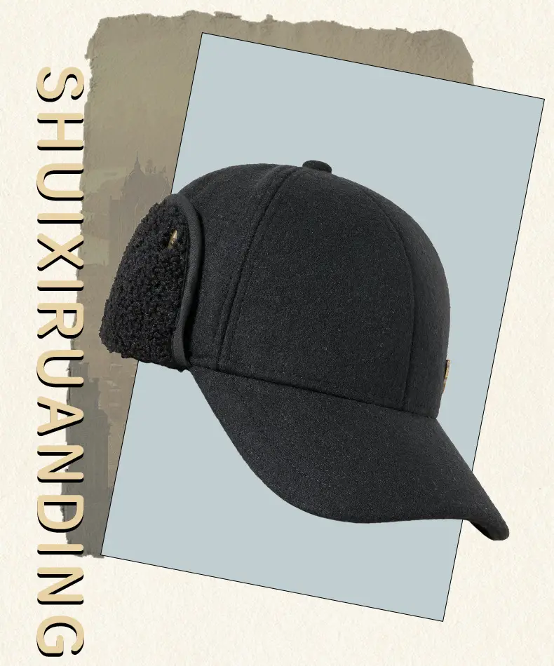 Winter Woolen Duckbill Cap Light Gray for Women — feature 4