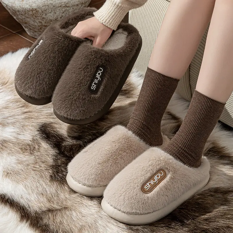 Women's Green Anti-Slip Warm Slippers for Winter Indoor Comfort - Image 7
