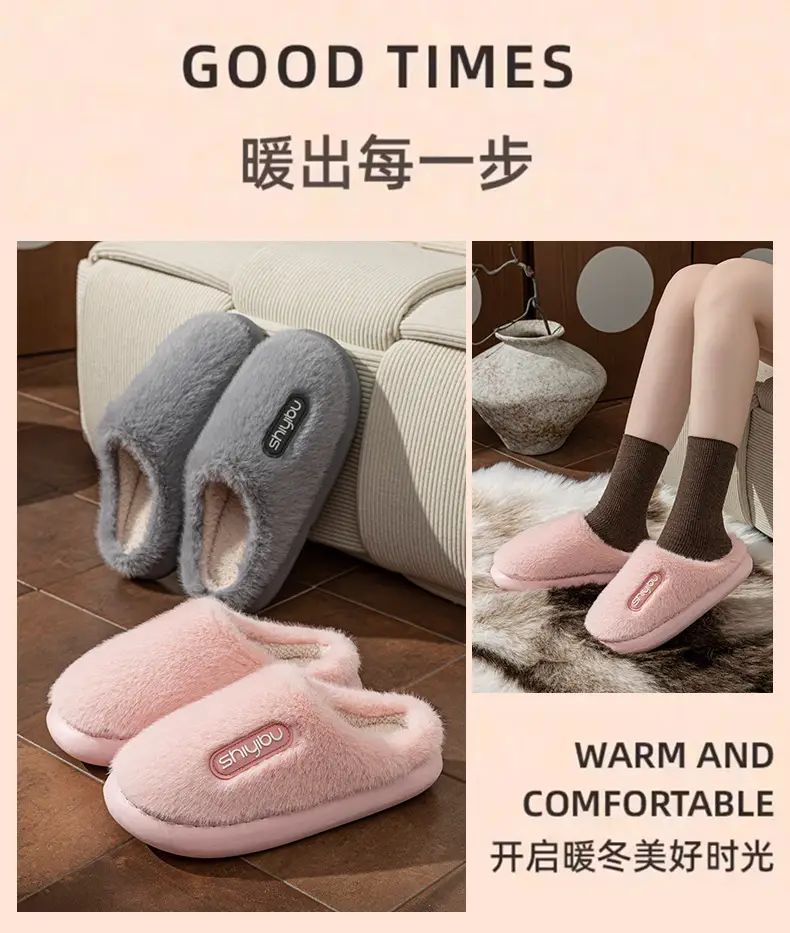 Women's Green Anti-Slip Warm Slippers for Winter Indoor Comfort — feature 11