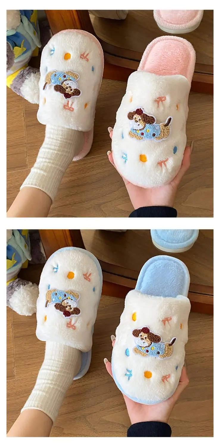 2025 Dachshund Polka Dot Cotton Slippers Winter Warm — feature 10