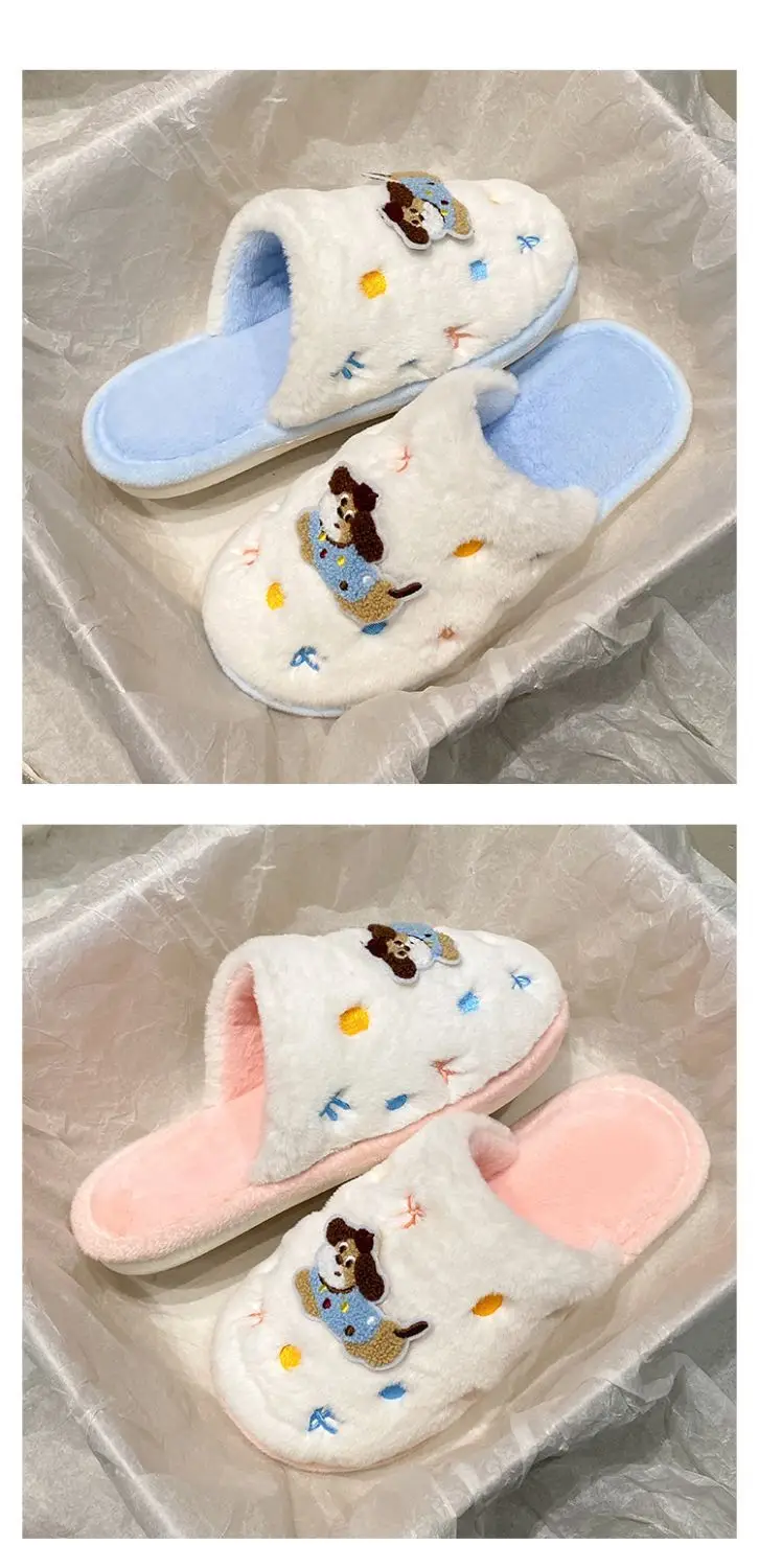2025 Dachshund Polka Dot Cotton Slippers Winter Warm — feature 17