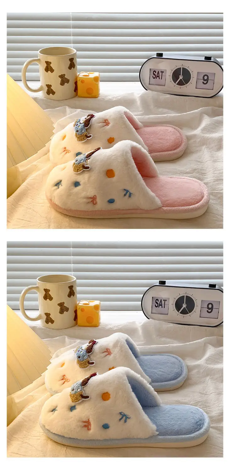 2025 Dachshund Polka Dot Cotton Slippers Winter Warm — feature 18