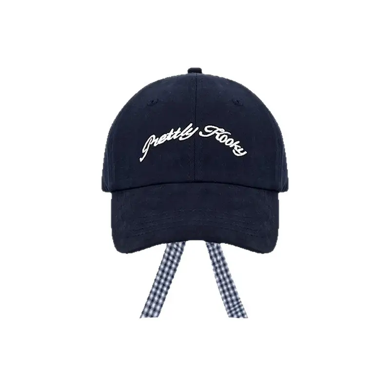 Women Retro Bow Tie Baseball Cap with Embroidered Letter - Image 7