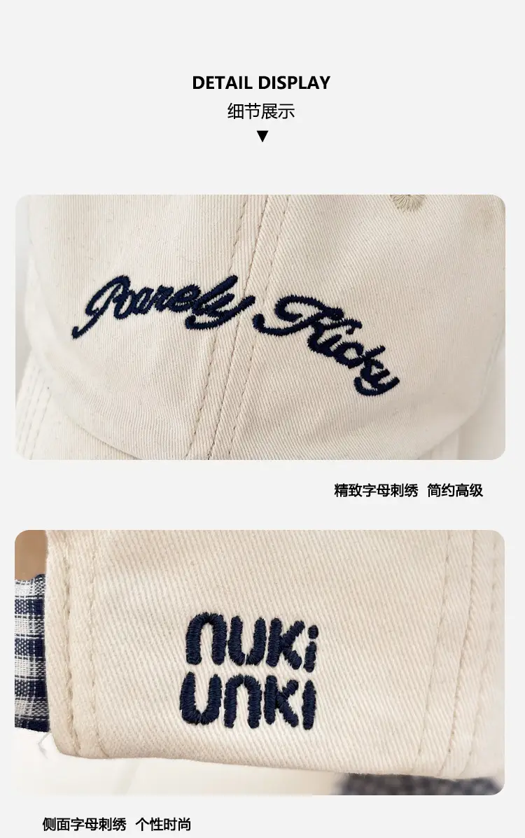 Women Retro Bow Tie Baseball Cap with Embroidered Letter — feature 3