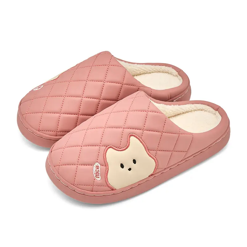 Waterproof Cotton Slippers for Women, Autumn and Winter 2026 New Model, Home Warm and Comfortable Thick-Soled Non-Slip Leather Cotton Shoes for Men, Suitable for Outdoor Wear - Image 9