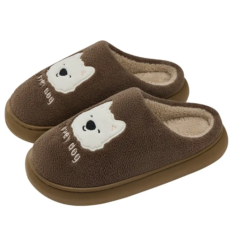 Cute Puppy Cotton Slippers Women Warm Indoor Winter - Image 10