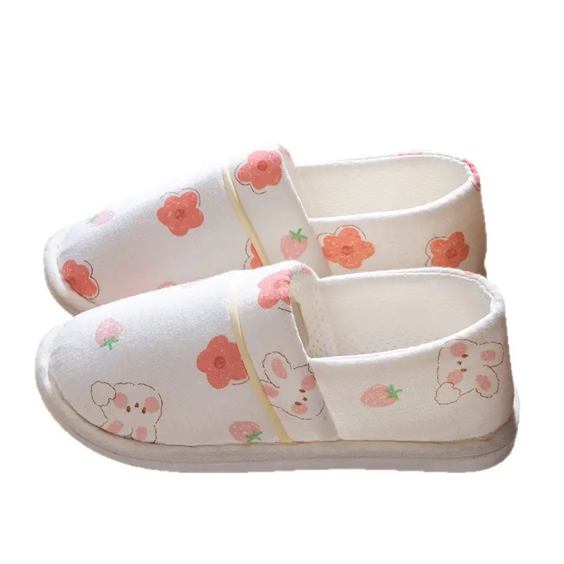 Thin Postpartum Shoes for Summer, Non-Slip Soft Sole for Home Use, Closed-Toe Soft Sole Women's Spring and Autumn Slip-On Cotton Slippers - Image 8