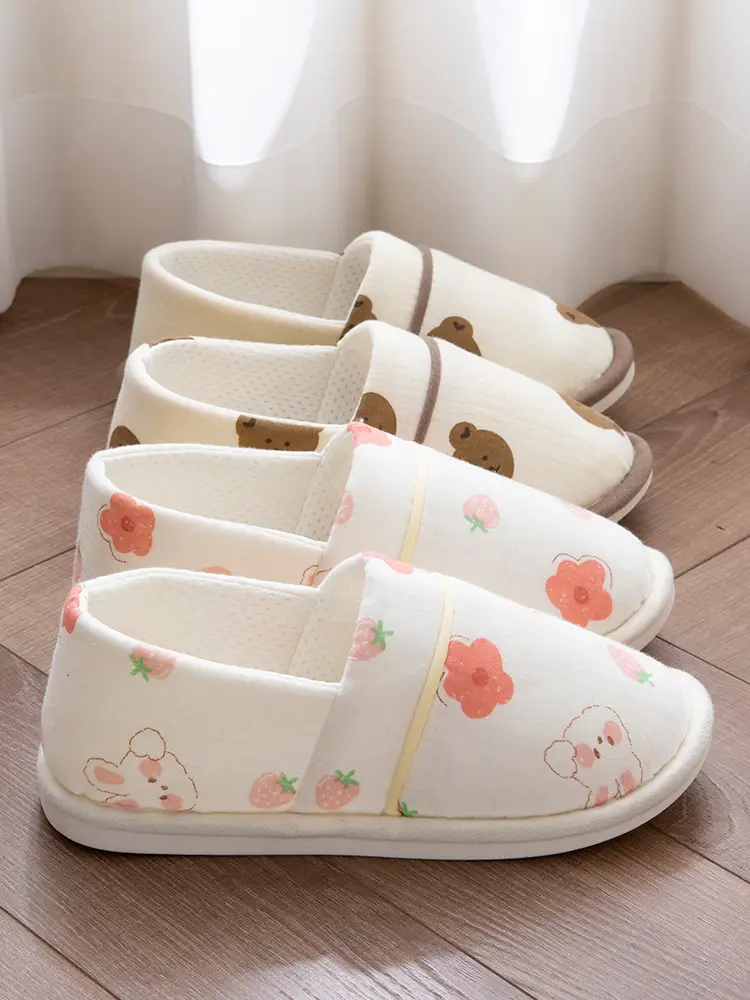 Thin Postpartum Shoes for Summer, Non-Slip Soft Sole for Home Use, Closed-Toe Soft Sole Women's Spring and Autumn Slip-On Cotton Slippers — feature 11