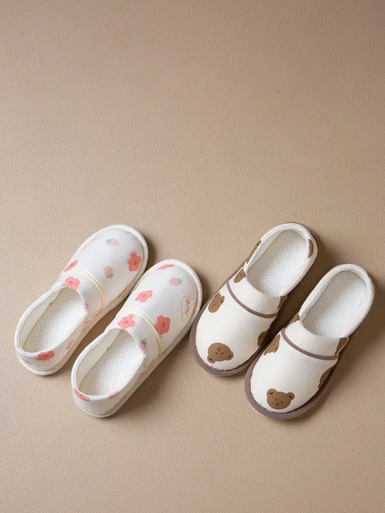 Thin Postpartum Shoes for Summer, Non-Slip Soft Sole for Home Use, Closed-Toe Soft Sole Women's Spring and Autumn Slip-On Cotton Slippers — feature 2