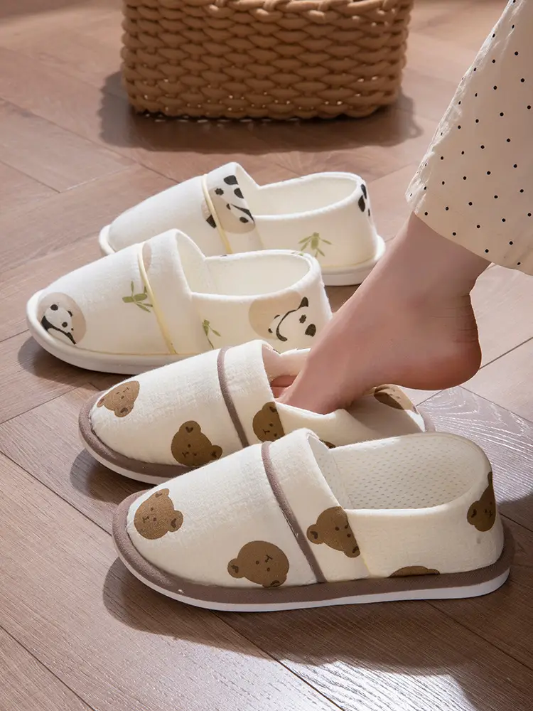 Thin Postpartum Shoes for Summer, Non-Slip Soft Sole for Home Use, Closed-Toe Soft Sole Women's Spring and Autumn Slip-On Cotton Slippers — feature 5