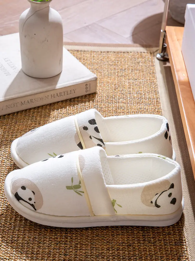 Thin Postpartum Shoes for Summer, Non-Slip Soft Sole for Home Use, Closed-Toe Soft Sole Women's Spring and Autumn Slip-On Cotton Slippers — feature 9