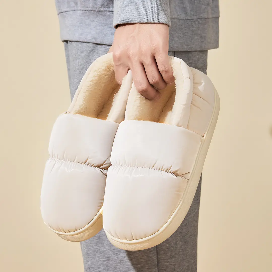 Lidani Antibacterial Waterproof Cotton Slippers for Women, Winter 2025 New Model, Home and Outdoor Wear, Warm, Non-Slip, Closed-Back Cotton Shoes for Men - Image 7