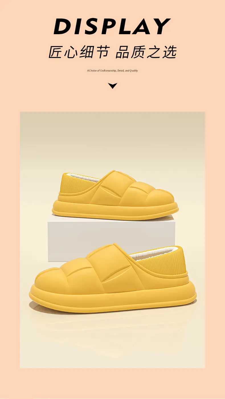 Yellow Petal Cotton Slippers for Comfortable Home Wear — feature 12