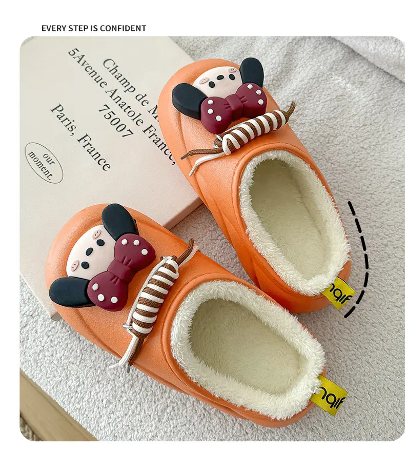 Bowknot Girls' Fleece Lined Waterproof Slippers — feature 13