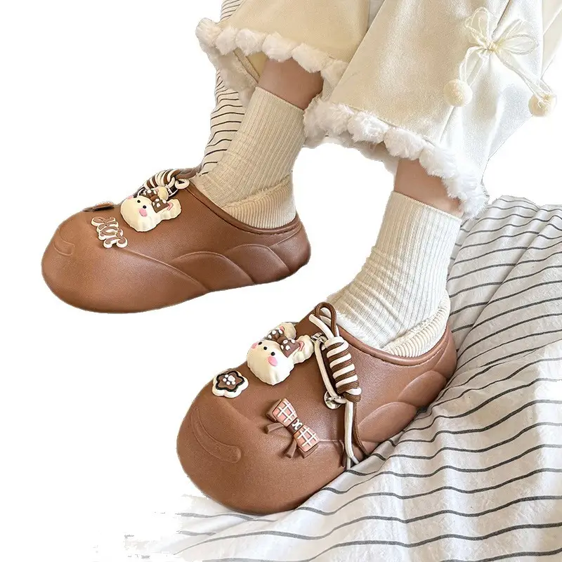 Cute Rabbit Waterproof Slip-On Shoes Cream