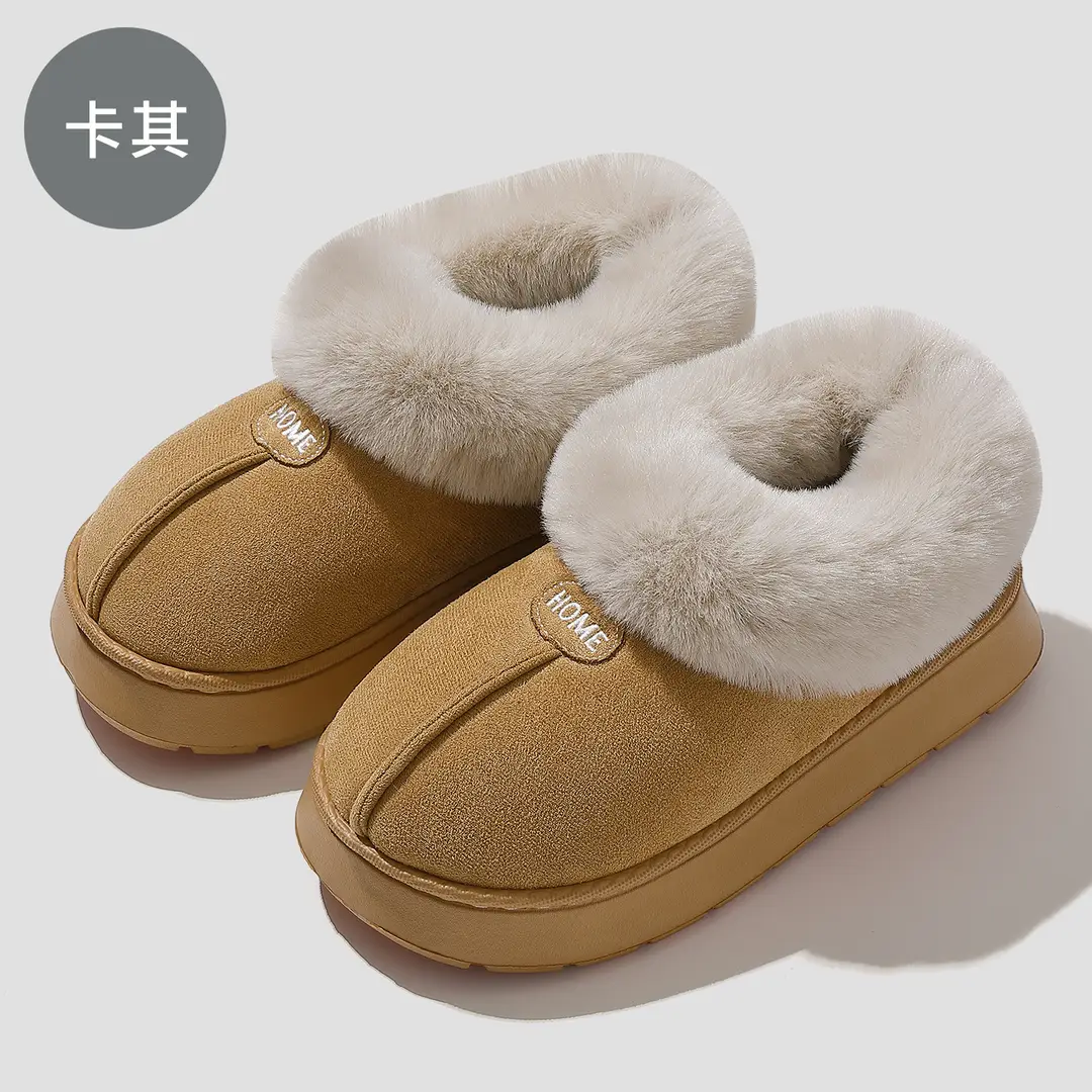 Women's Outdoor Cotton Slippers for Autumn and Winter Fashion Couples Home Indoor Non-Slip Wear-Resistant Thick-Soled High-Top Cotton Slippers for Men Wholesale - Image 3