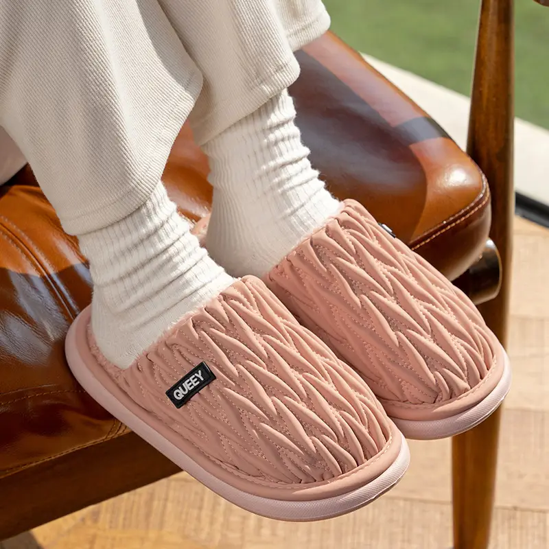 Women Cotton Slippers Grey Autumn Winter 2025 - Image 9
