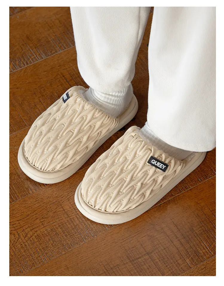 Women Cotton Slippers Grey Autumn Winter 2025 — feature 18