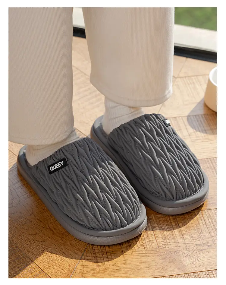 Women Cotton Slippers Grey Autumn Winter 2025 — feature 22