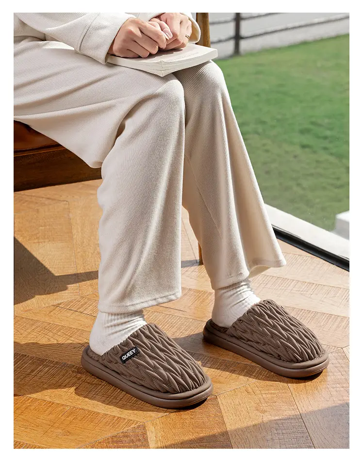 Women Cotton Slippers Grey Autumn Winter 2025 — feature 24