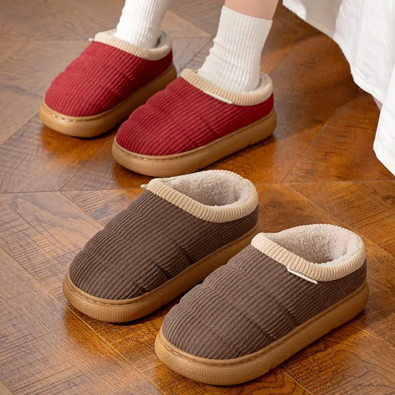 Middle-Aged and Elderly Women's Non-Slip Cotton Slippers, Winter 2026 New Model, Indoor Home Silent Anti-Odor Warm Closed-Back Cotton Shoes for Men - Image 7