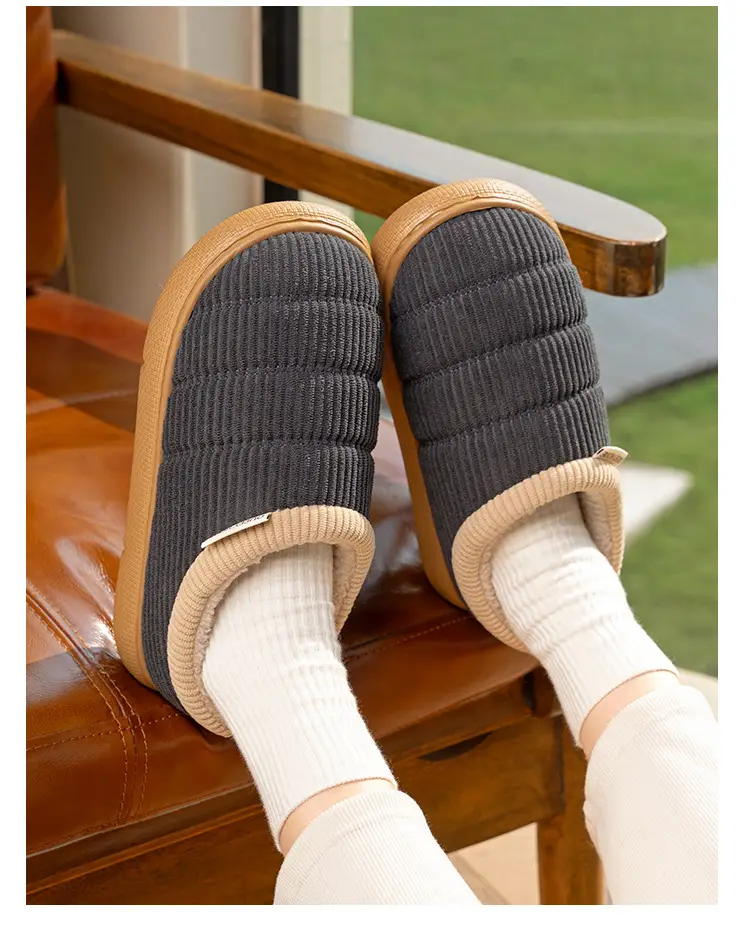 Middle-Aged and Elderly Women's Non-Slip Cotton Slippers, Winter 2026 New Model, Indoor Home Silent Anti-Odor Warm Closed-Back Cotton Shoes for Men — feature 21