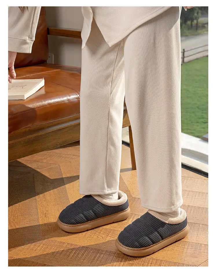 Middle-Aged and Elderly Women's Non-Slip Cotton Slippers, Winter 2026 New Model, Indoor Home Silent Anti-Odor Warm Closed-Back Cotton Shoes for Men — feature 23