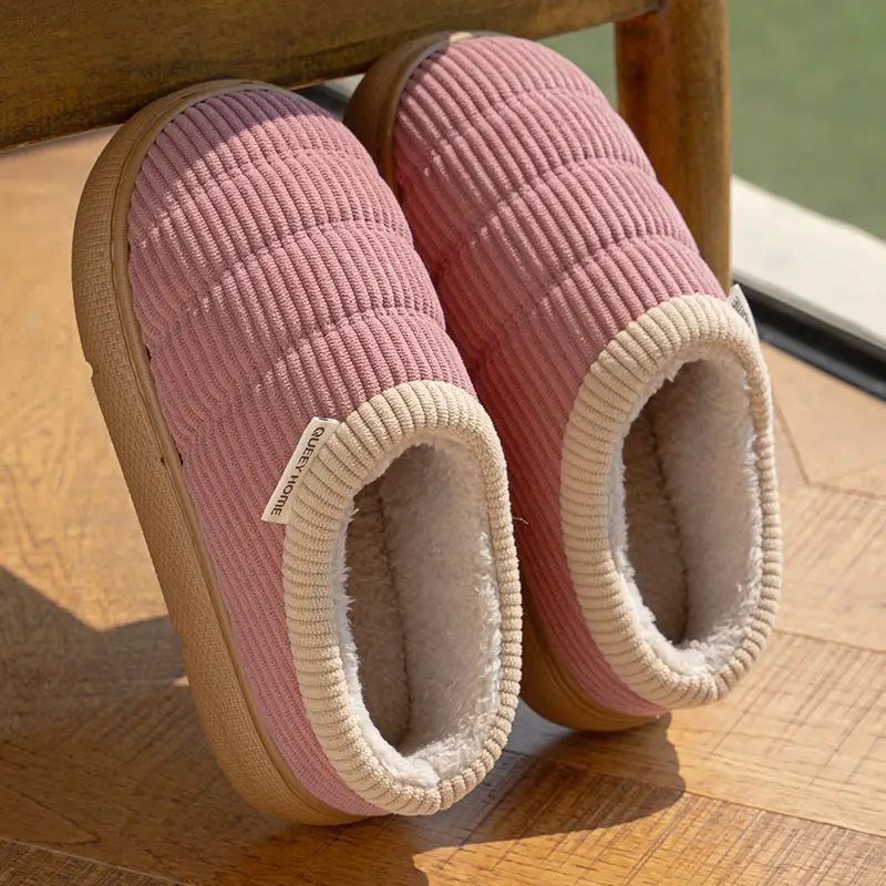 Middle-Aged and Elderly Women's Non-Slip Cotton Slippers, Winter 2026 New Model, Indoor Home Silent Anti-Odor Warm Closed-Back Cotton Shoes for Men - Image 2