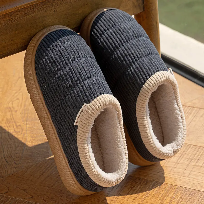 Middle-Aged and Elderly Women's Non-Slip Cotton Slippers, Winter 2026 New Model, Indoor Home Silent Anti-Odor Warm Closed-Back Cotton Shoes for Men - Image 4