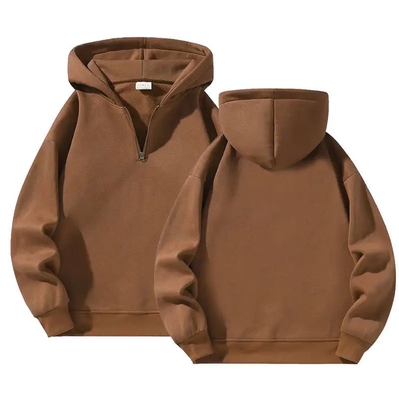 Red Zip-Up Hoodie for Men Casual Sports Wear - Image 13
