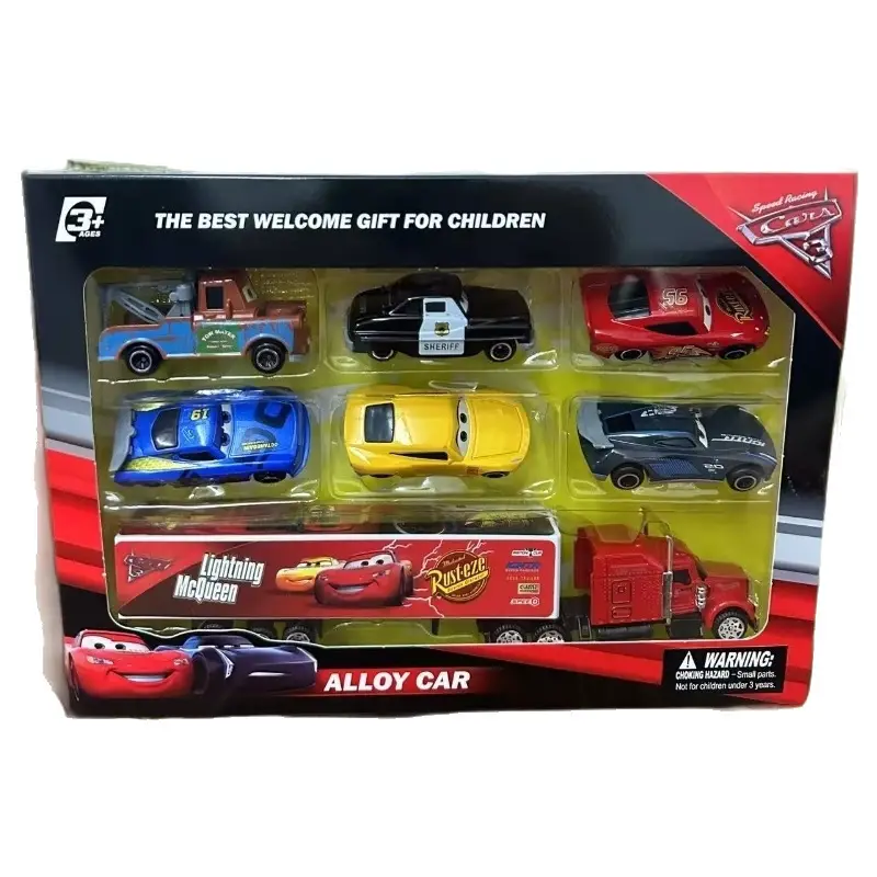 Cross-Border New Product Cars 3 Alloy Sliding Non-Returnable Lightning Mcqueen Toothed Kidsren's Toy Set