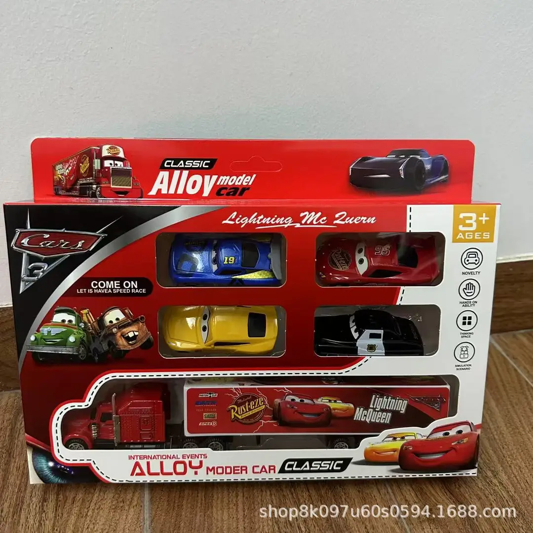 Cross-Border New Product Cars 3 Alloy Sliding Non-Returnable Lightning Mcqueen Toothed Kidsren's Toy Set