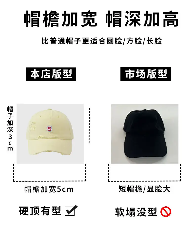 Women Baseball Cap Wide Brim Embroidered White — feature 9