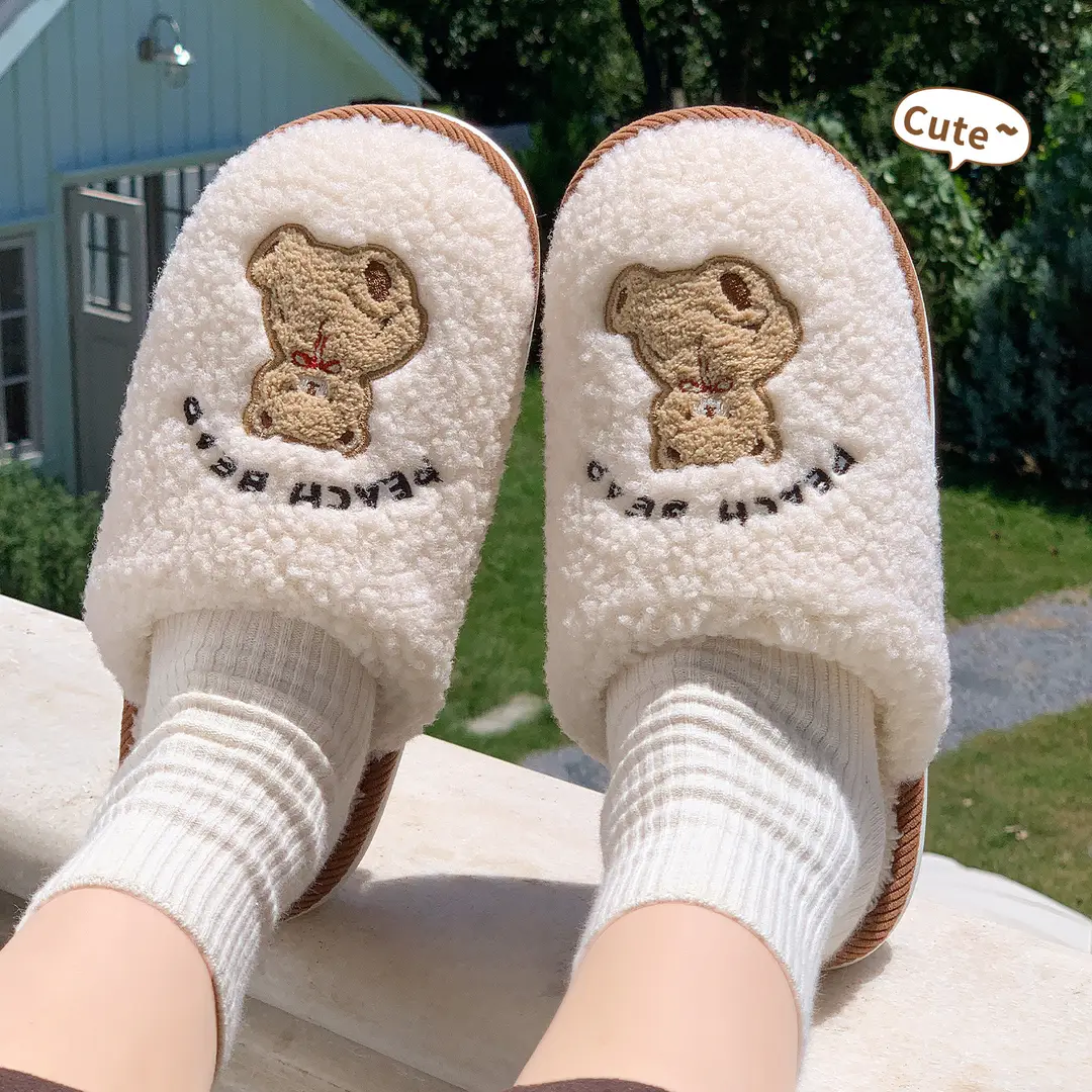 Jialiya Cotton Slippers for Women Autumn and Winter 2025 New Indoor Home Pair of Warm Plush Couple Slippers for Men - Image 7