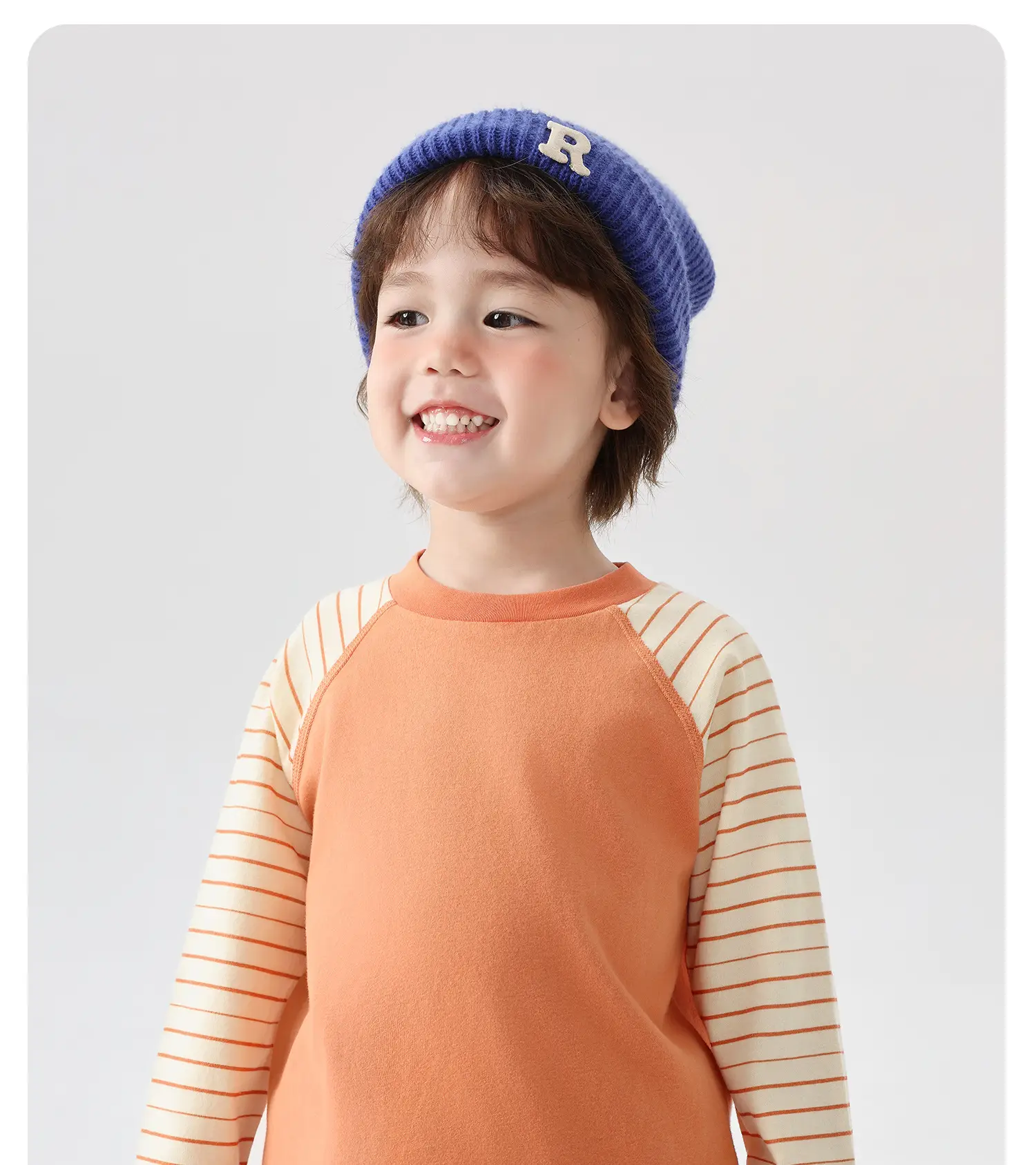 Boys Pure Cotton Raglan Sleeve T-Shirt Orange 2026 — feature 19