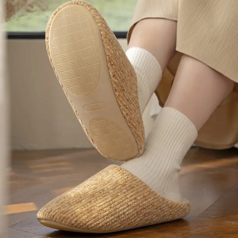 Japanese-Style Cotton Slippers for Women Winter - Image 6