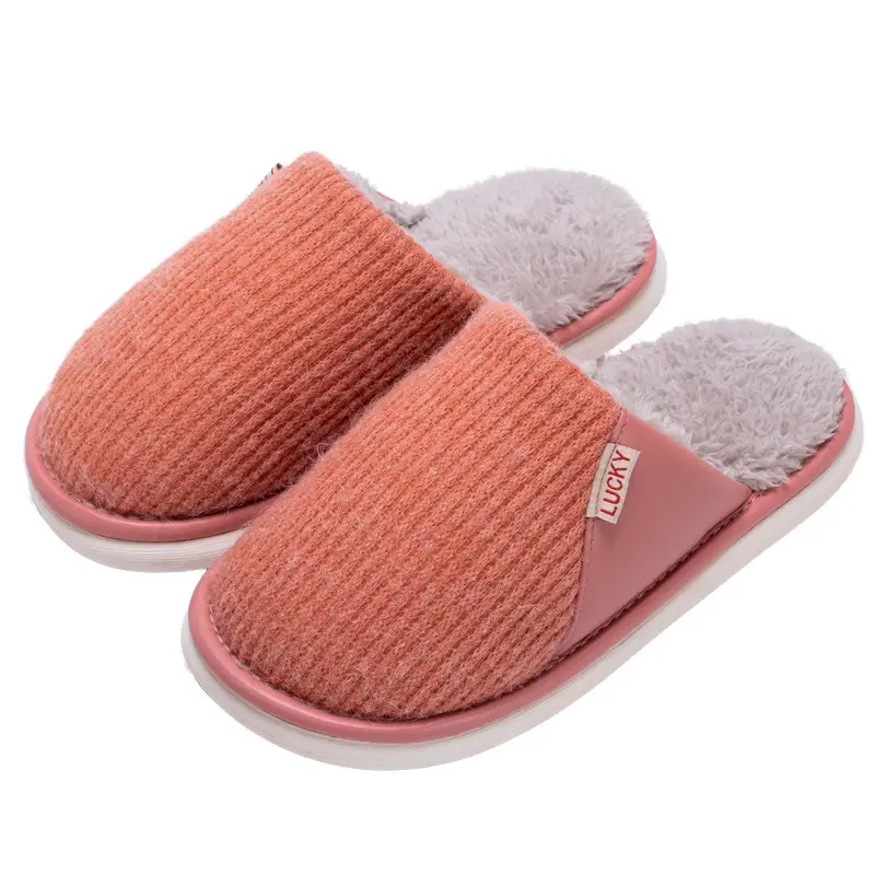 Plus Size Men's Fleece Slippers Grey Winter - Image 9