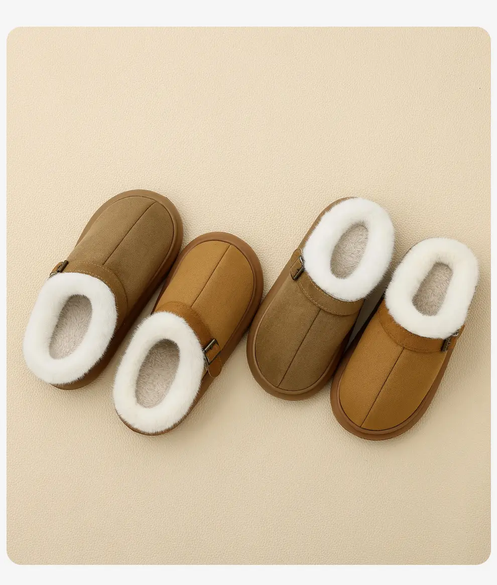 Birkenstock Cotton Slippers for Women Winter Outer Wear Non-Slip Thick Sole Home Indoor Plush Warm Women's Baotou Cotton Slippers Wholesale — feature 10