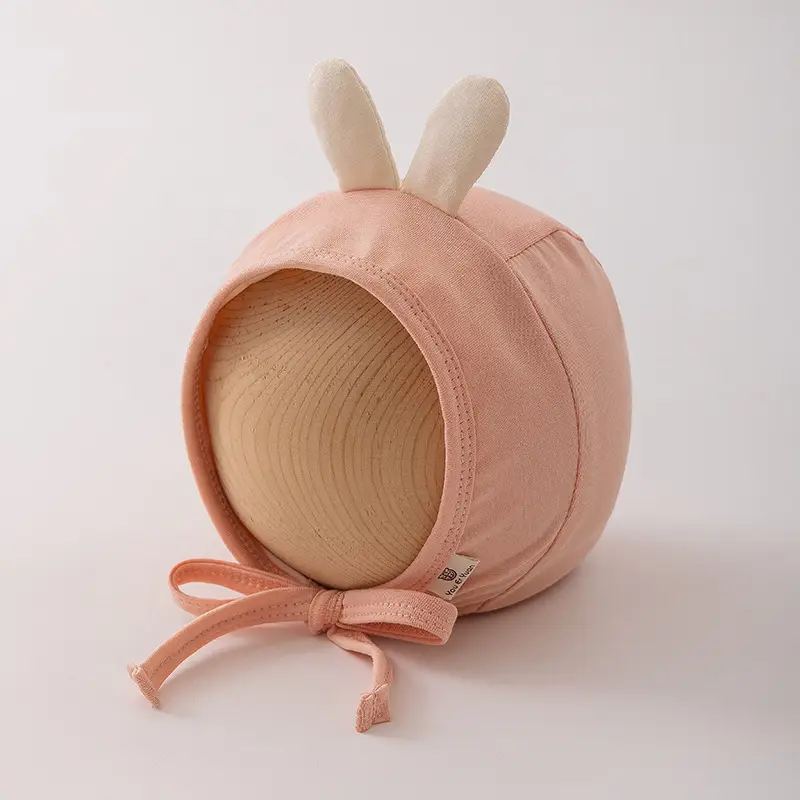 Pink Bunny Ear Hat for Baby Girls Soft Cotton - Image 5