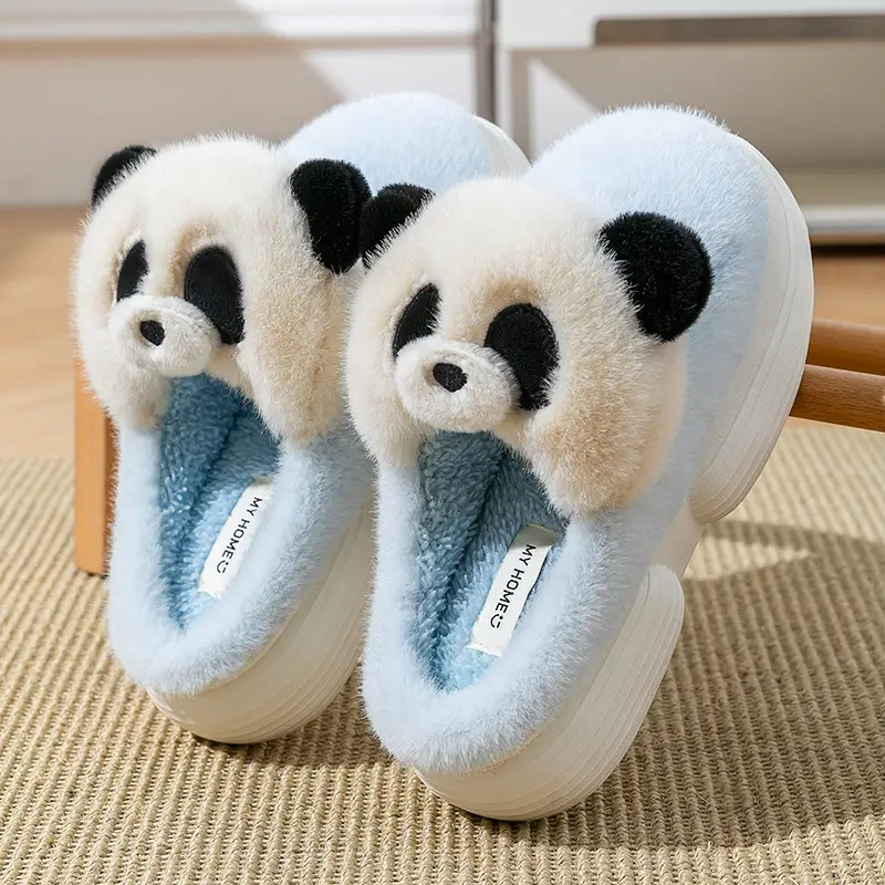 Cute Puppy Cotton Slippers for Women, New Winter Style, Warm for Outdoor Wear, Indoor Home Use, Thick-Soled Cartoon Plush Slippers - Image 23