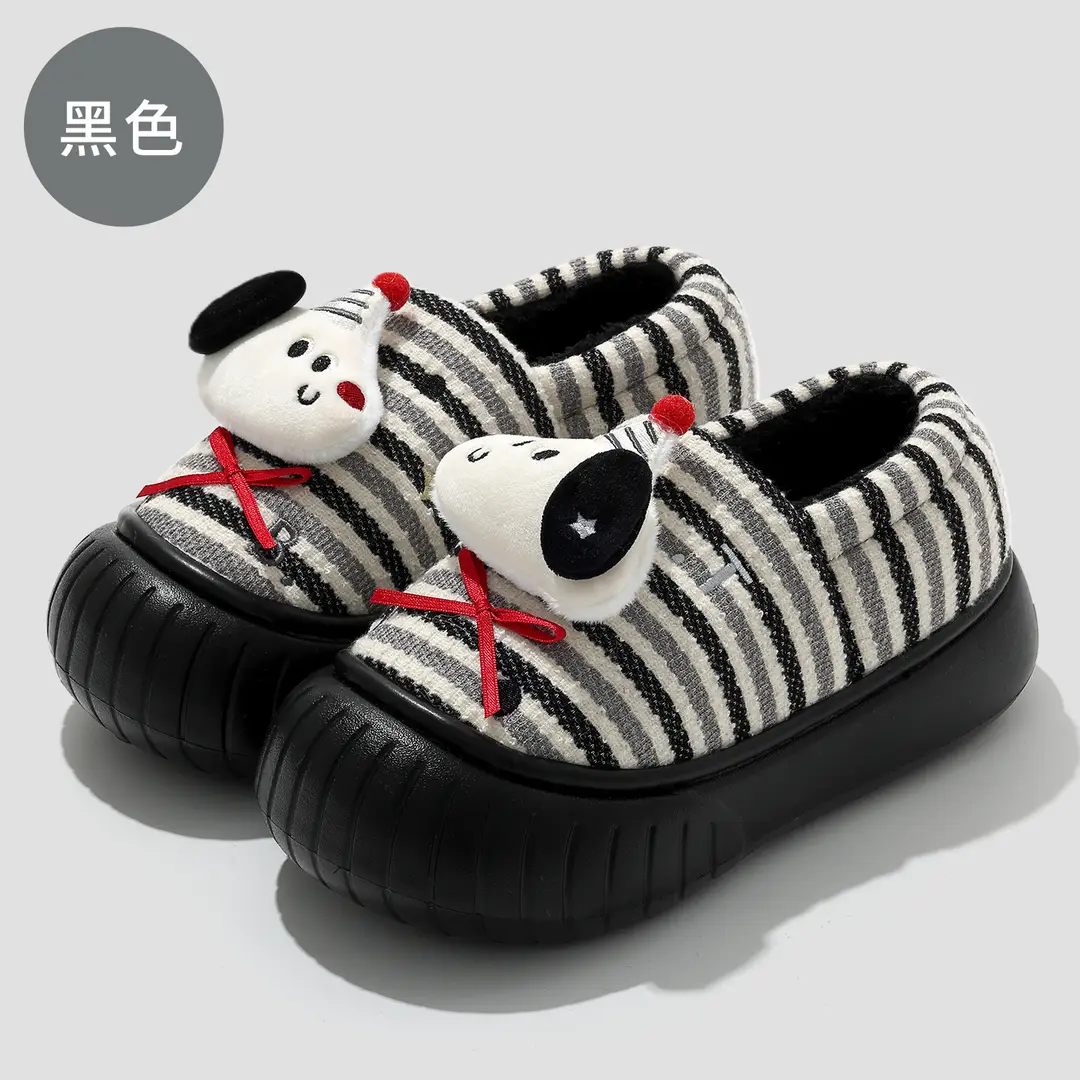Parent-Child Children's Cotton Slippers for Women, Winter Fleece-Lined, Thickened, Plush, Warm, Non-Slip, Women's Winter Home Cotton Slippers Wholesale - Image 6