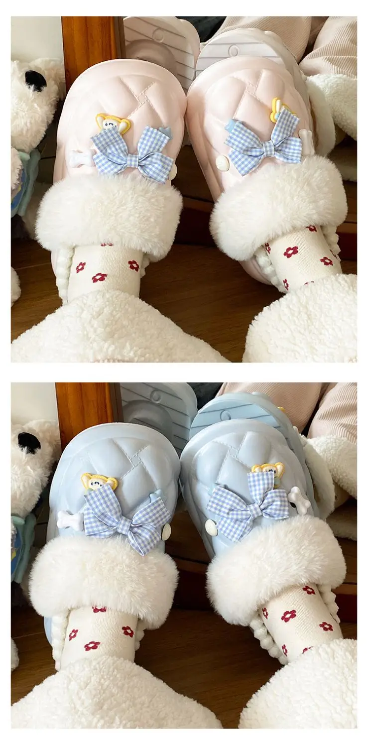 Warm Cartoon Slippers for Women Lightweight Durable Eva Cotton — feature 15