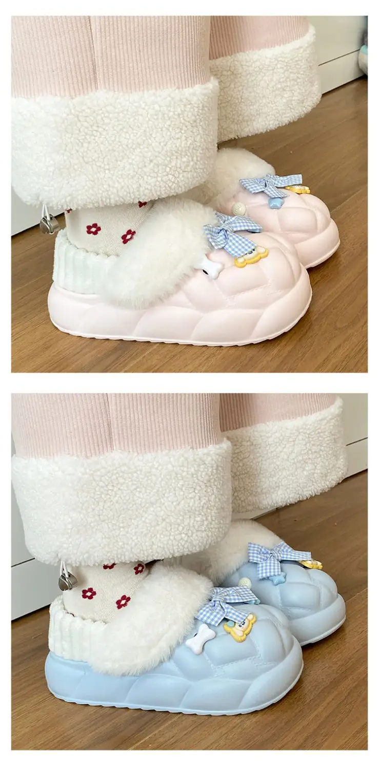 Warm Cartoon Slippers for Women Lightweight Durable Eva Cotton — feature 16