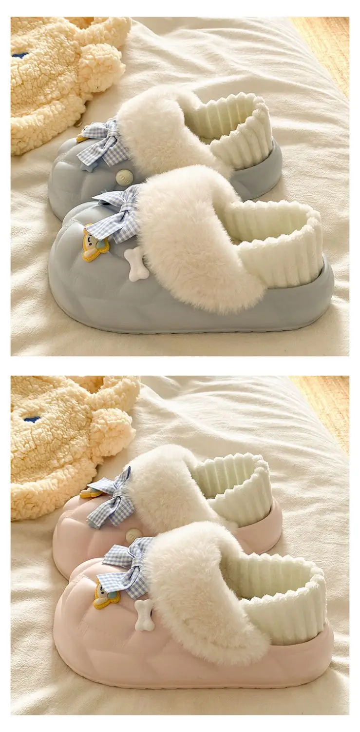 Warm Cartoon Slippers for Women Lightweight Durable Eva Cotton — feature 20