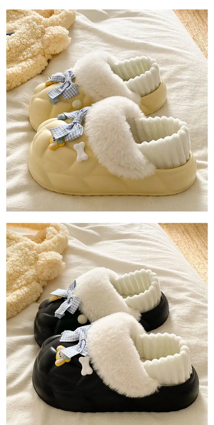 Warm Cartoon Slippers for Women Lightweight Durable Eva Cotton — feature 21