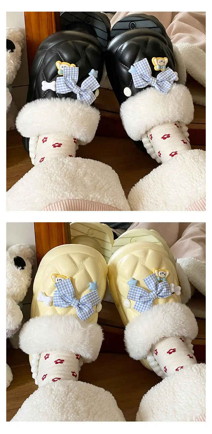 Warm Cartoon Slippers for Women Lightweight Durable Eva Cotton — feature 23