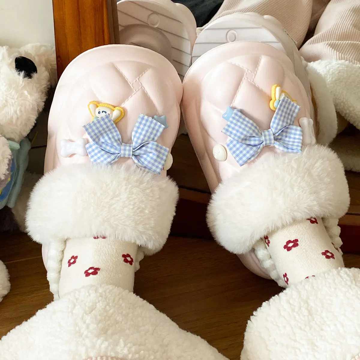 Warm Cartoon Slippers for Women Lightweight Durable Eva Cotton — feature 28