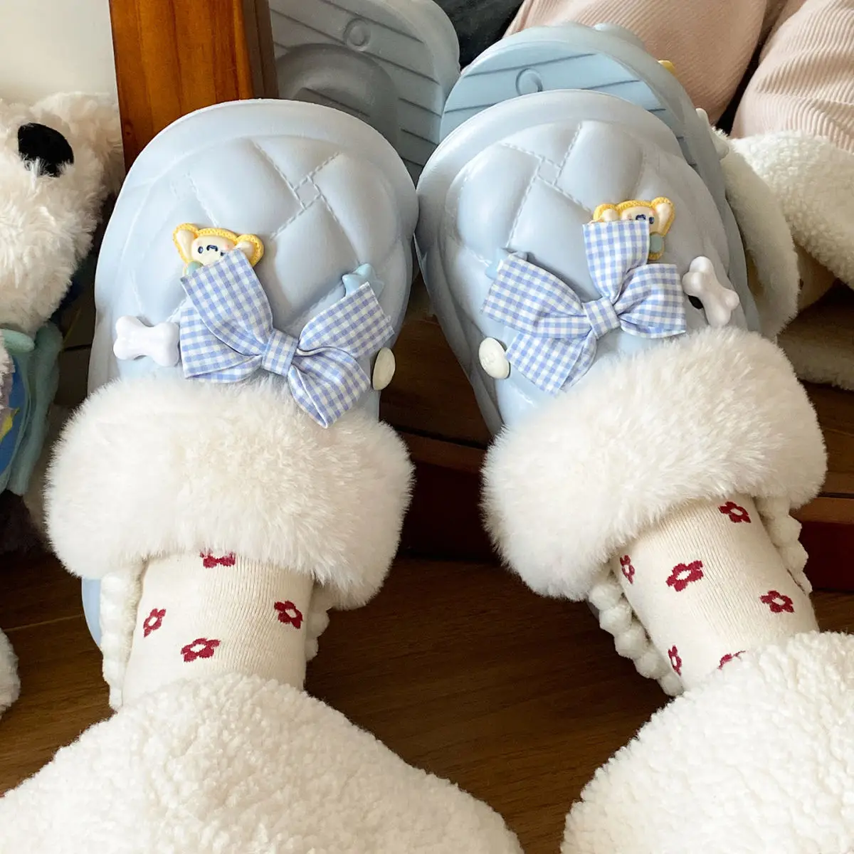 Warm Cartoon Slippers for Women Lightweight Durable Eva Cotton — feature 29